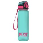 Bouteille d’eau PETG 650ml avec échelle 7x24 couleur bleu pastel Must
