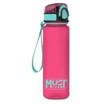 Bouteille d’eau PETG 650ml avec échelle 7x24 couleur rose Must