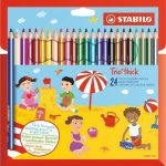 Pochette Crayons de 24 couleur Trio triangulaires STABILO