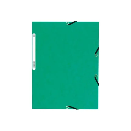 Chemise 3 Rabats à élastique  en Carton EXACOMPTA - Vert
