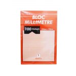 Bloc 100 feuilles millimétrées