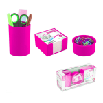 Ensemble de bureau en Plastique 3 pièces Rose