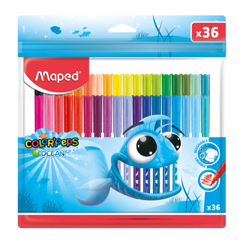 feutre-color-peps-de-36-ocean-pulse Pochette De 36 Feutres Color'peps Océan MAPED – Image 1