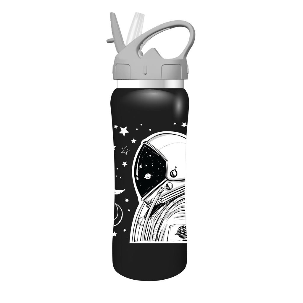 fly to space Bouteille d'eau en acier inoxydable 500 ml Motif Fly To Space pour enfants Must – Image 1