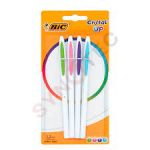 Pochette 4 stylos à bille cristal up pastel BIC