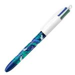 Stylo bille de 4 couleurs botanique bleu BIC