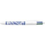 Stylo Bic 4 couleurs Botanique blanc bleu