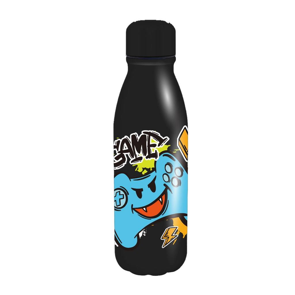 lets-play Bouteille d'eau Aluminium 550ml Motif Lets play Must – Image 1