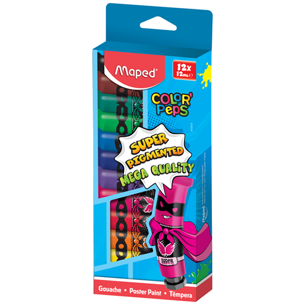 papel-tn-Gouache-de-12-Tubes-12ml-Maped-bt-Carton-tunis Gouache de 12 Tubes 12ml bt Carton Maped – Image 1
