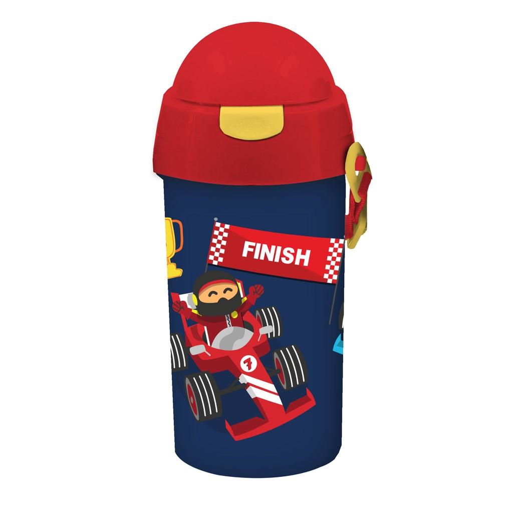 racer-1 Bouteille d’eau Plastique 500ml Pour Garçon Motif Racer Must – Image 1