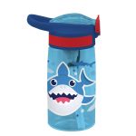 Bouteille d’eau PETG 500ml pour enfants 7×17,5 en motif Shark Must