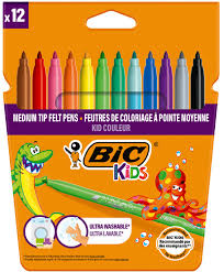 Pochette de 12 Feutre Kid Couleur medium, BIC KIDS
