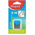 Étui Rigide de 10 Mines de Rechange 2 mm pour Recharge Compas Scolaire Maped