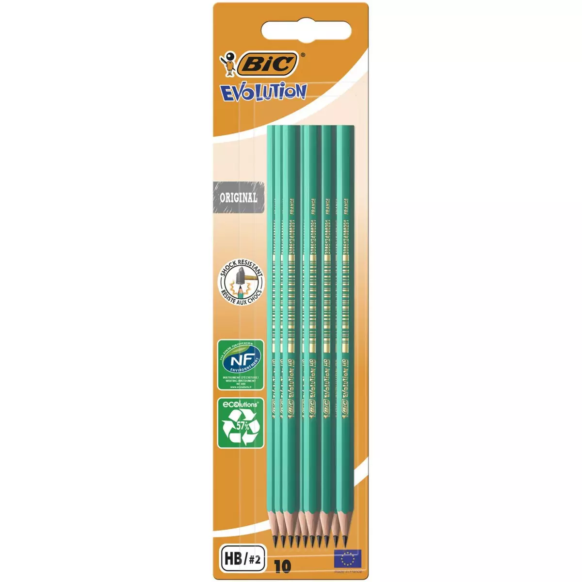 téléchargement Lot de 10 crayons graphite HB EVOLUTION Bic – Image 1