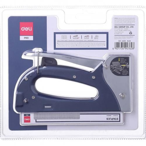 2 Agrafeuse pistolet E4600 + paquet d'agrafs 53/8 - 800pcs Deli – Image 1