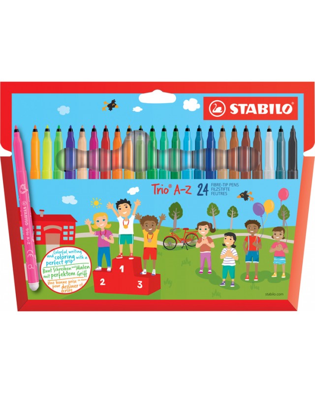 24 trio Pochette de 24 feutre Trio A-Z STABILO – Image 1