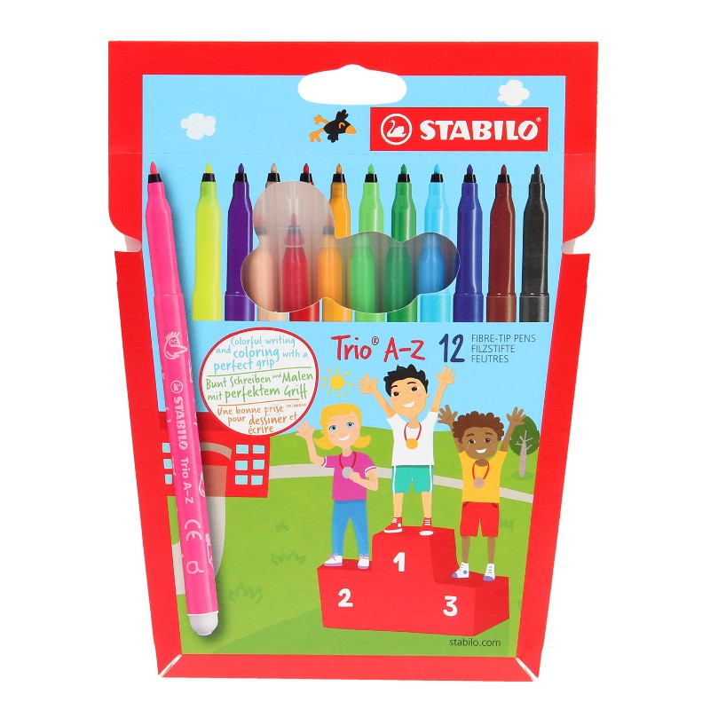 4006381355629 Pochette de 12 feutre Trio A-Z STABILO – Image 1