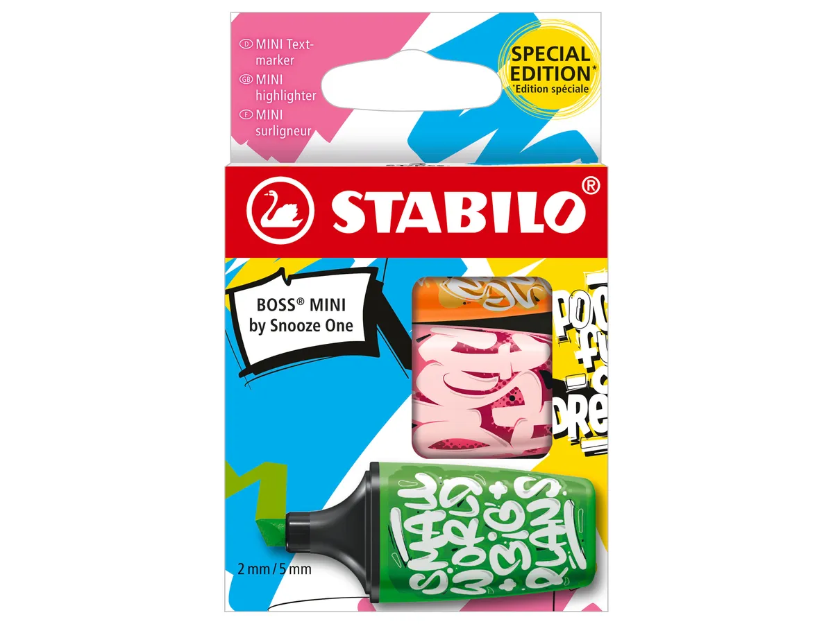 STABILO-07-03-30–4006381592246 Pochette 3 Fluo Boss Mini STABILO 07/03-71 – Image 1