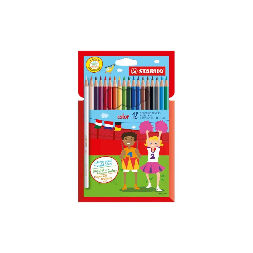 astuccio-18-pastelli-colorati-stabilo-color Pochette Crayons de 18 couleur STABILO – Image 1