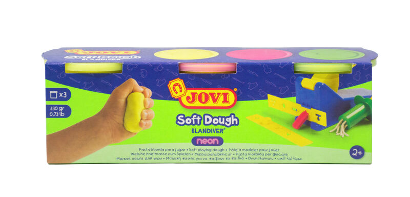 pate Pâte a Modeler Soft Dough 3 Pots JOVI – Image 1