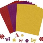 Papier Glitter Mousse Adhésif Avec Motif  20*30 PAR FEUIL