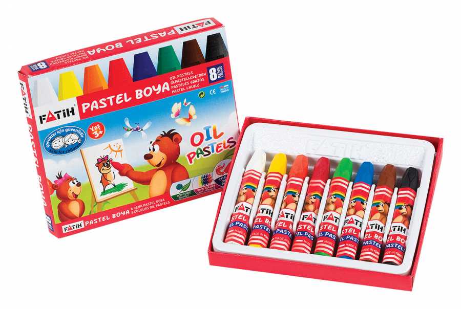 pastel Boite Crayons Pastel Boya-Oil Pastel de 8 Coulours FATIH – Image 1
