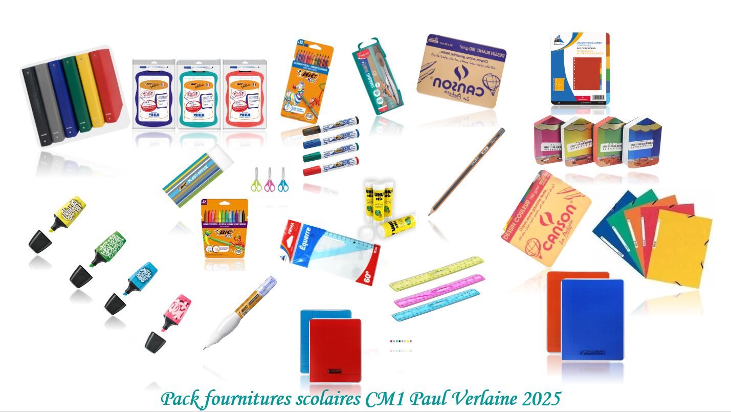 54615 A-Pack fournitures scolaires CM1 Paul Verlaine 2025 – Image 1