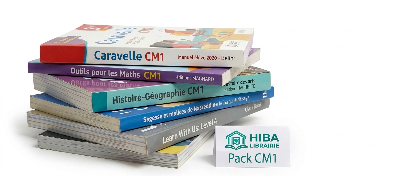 Pack manuels scolaires CM1 - René Descartes Ennasr 2026-2027 : Liste officielle clé en main et 100% personnalisable