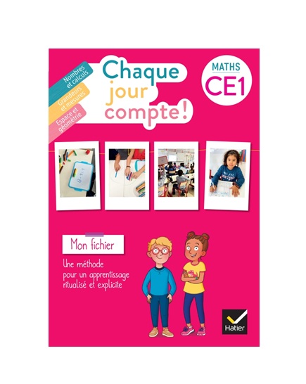 couverture_1868795 Chaque jour compte Maths CE1 Fichier de l'élève Edition 2023 Hatier – Image 1