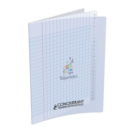 CAHIER REPERTOIRE KTE UNI 17*22  90G 96P CONQ