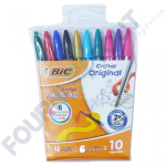 POCHT 10 STYLO CRISTAL (4 MEDIUM+6FASHION)BIC