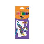 CRAYONS COULEURS EFFACABLES DE 12 BIC KIDS EV