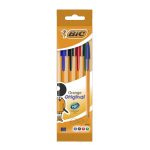POCHETTE 4 STYLO ORANGE FINE BIC ASS