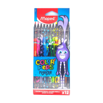 POCHETTE DE 12 CRAYONS DE COULEUR 12/18 MONSTER MAPED
