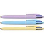 STYLO A BILLE 4 COULEUR -1 MM-PASTEL BIC 4EN1