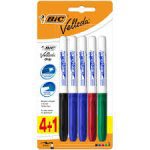 BLS DE 4+1 MARQUEUR TABLEAU VELLEDA GRIP BIC