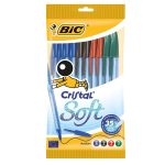 POCHETTE DE 10 STYLO CRISTAL SOFT BIC- ASS