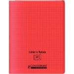 CAHIER A RABAT KTE 24*32 48P ROUGE CONQUERANT