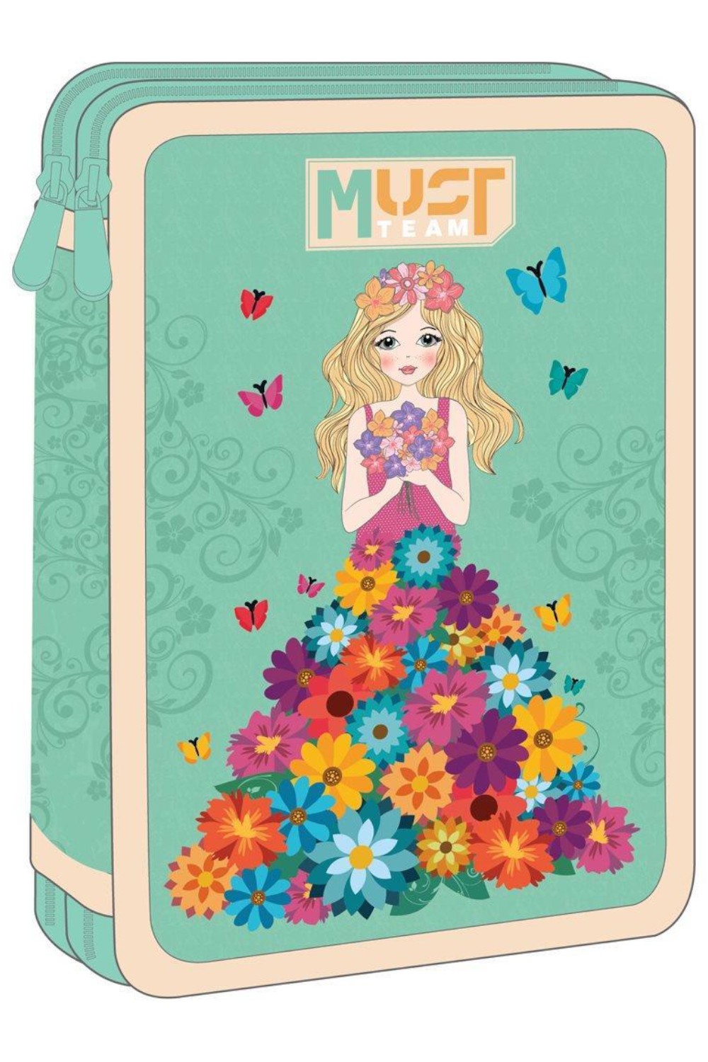 022561 .jpg TROUSSE PLAT 2 POCHE MUST TEAM FLOWER 586726 – Image 1