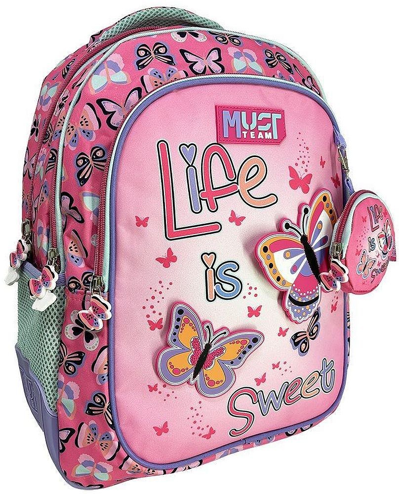 022743 .jpg Sac à dos Must Team Life Is Sweet – Cartable scolaire coloré et pratique – Image 1