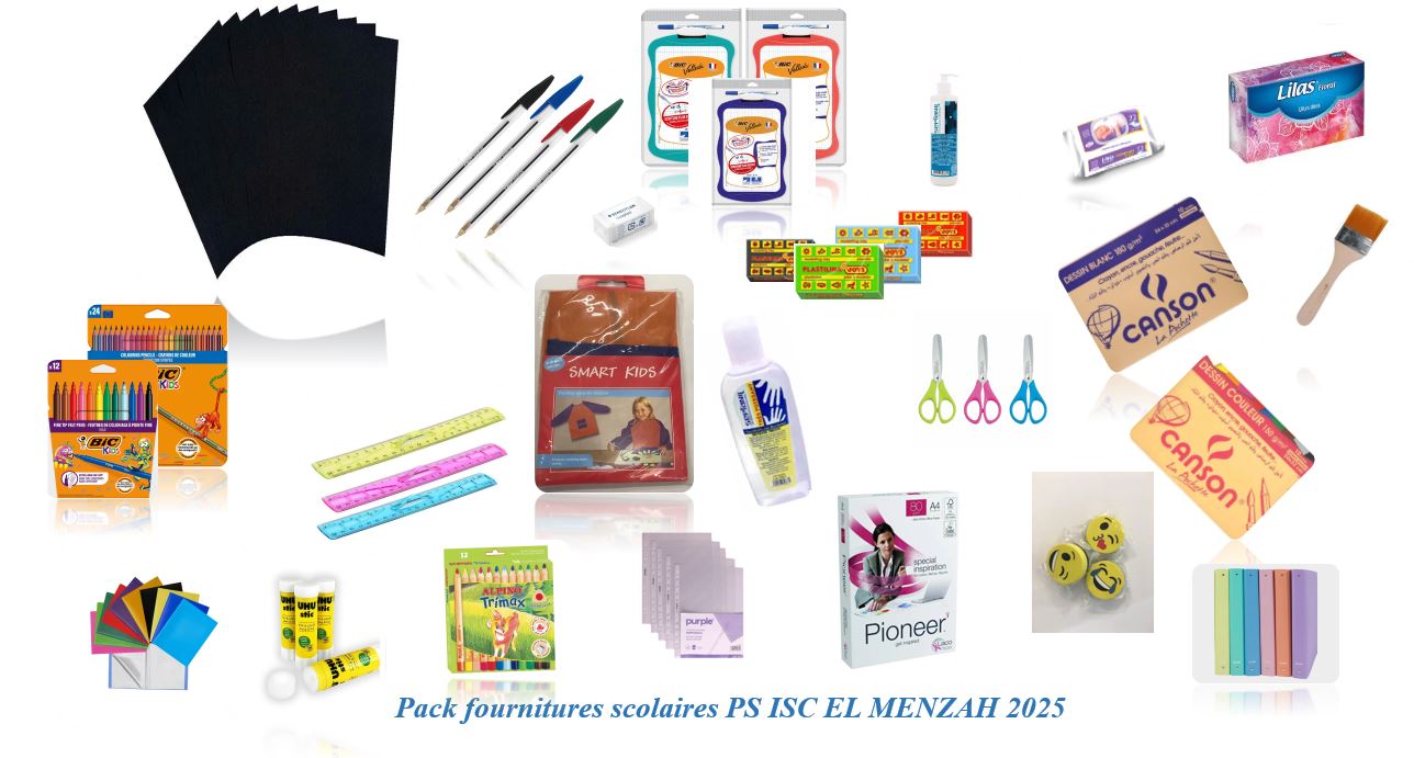 PS A-Pack fournitures scolaires PS ISC EL Menzah 2026 – Image 1