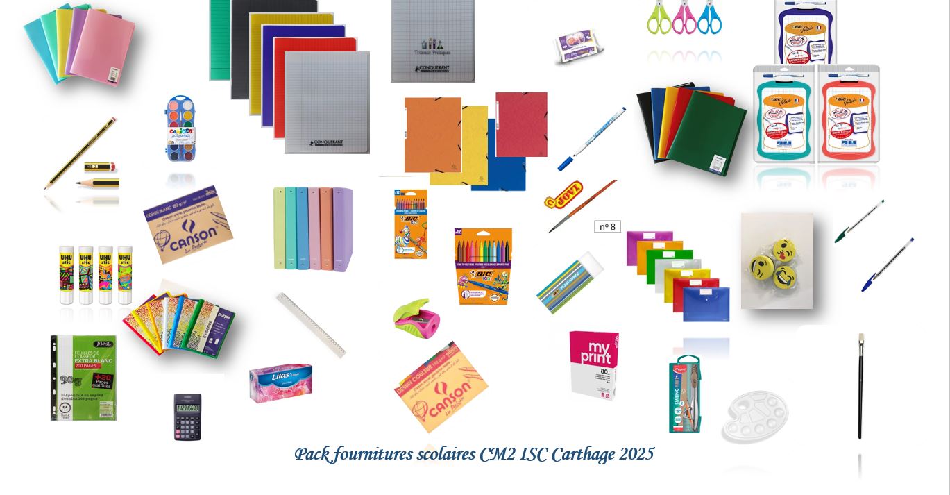 cm1 A-Pack fournitures scolaires CM1 ISC Carthage 2026-2027 – Image 1