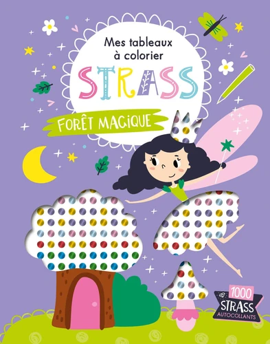 023140.jpg MES TABLEAUX A COLORIER STRASS FORET MAGIQUE – Image 1