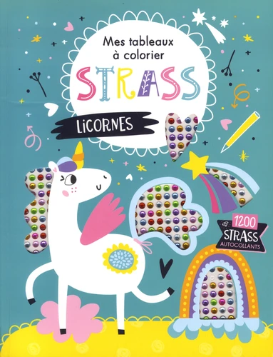 023149.jpg MES TABLEAUX A COLORIER STRASS - LICORNES – Image 1