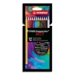 POCHETTE DE 12 CRAYONS AQUARELLE ARTY STABILO