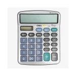 CALCULATRICE 12 DIGITS METALSILVER DELI  EM19