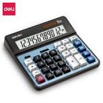CALCULATRICE 12 DIGITS METALBLEU DELI  2137