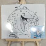 Tableau Toile Imprimé 20*25cm +Chevalet +Pinceau +Acryliques FA800-92