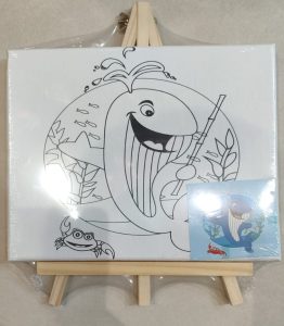 Tableau Toile Imprimé 20*25cm +Chevalet +Pinceau +Acryliques FA800-92