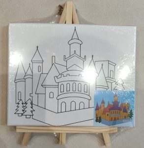 Tableau Toile Imprimé 20*25cm +Chevalet +Pinceau +Acryliques FA800-92 – Image 2